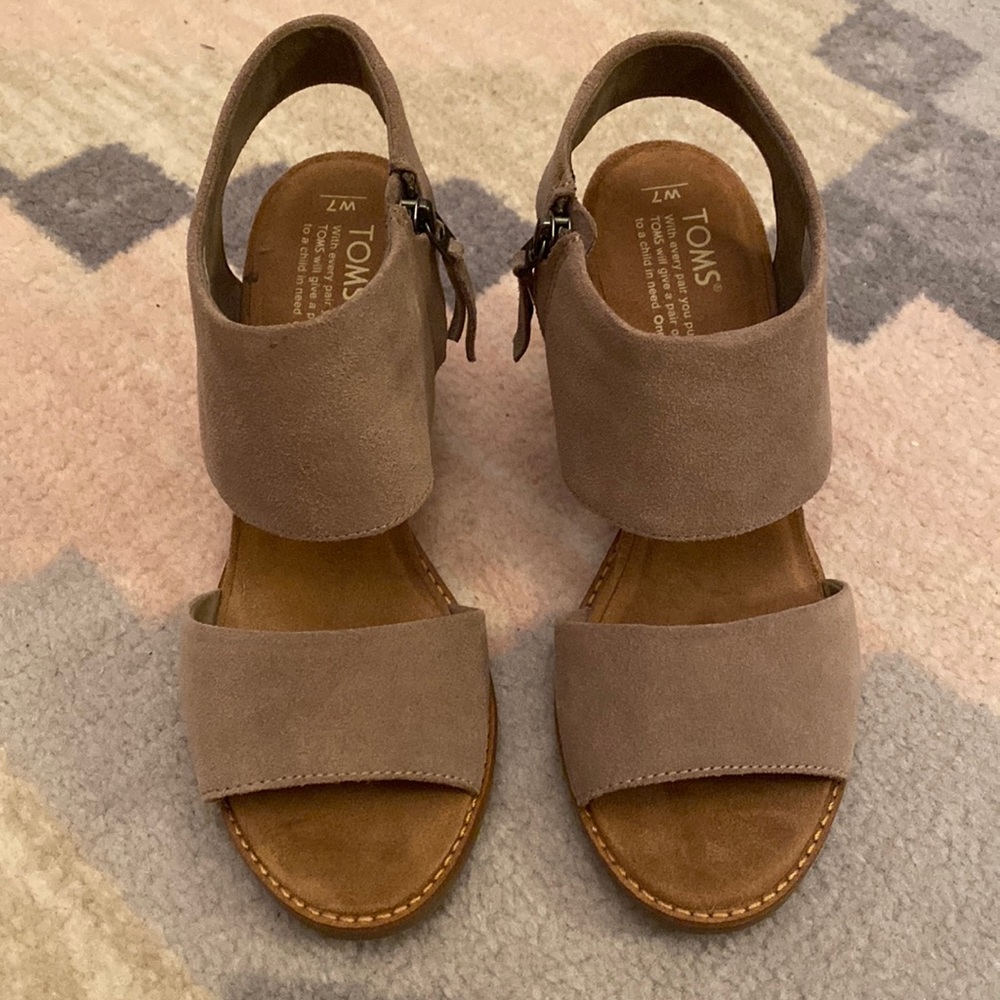 TOMS Majorca Block Heel Sandal, Size 7